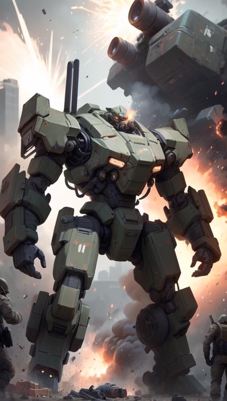 Super robot diffusion(Gundam, EVA, ARMORED CORE, BATTLE TECH like mecha lora)