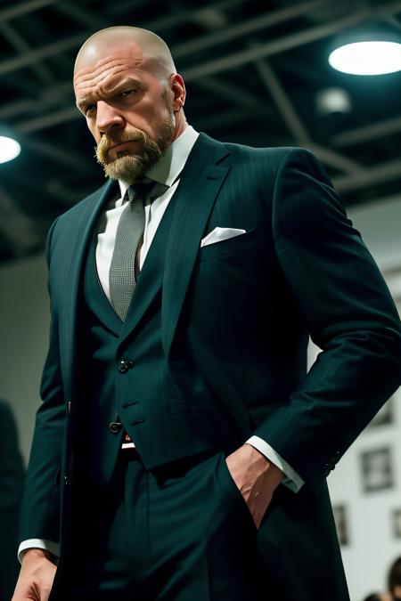 Triple H (shaved head) - Textual Inversion