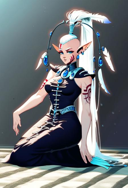 Farseer Macha / Eldar female / Eldar Armor (warhammer 40k) (fanart style)