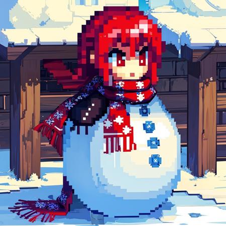 Pixel Snowman Suit (Dungeon Fighter Online) DNF大头像素雪人套装表情包