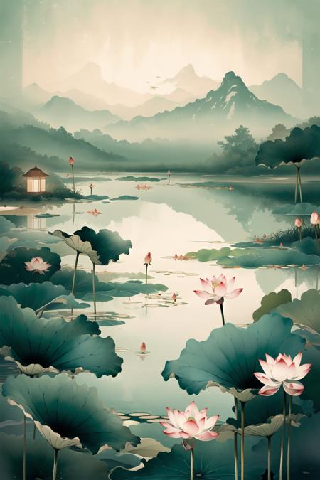 【Traditional Chinese Painting Landscape】 Chinese Ink Painting Zen Landscape