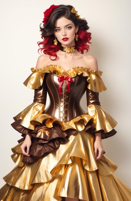 Chocolate Gold Foil Dress | Because You Deserve It!
