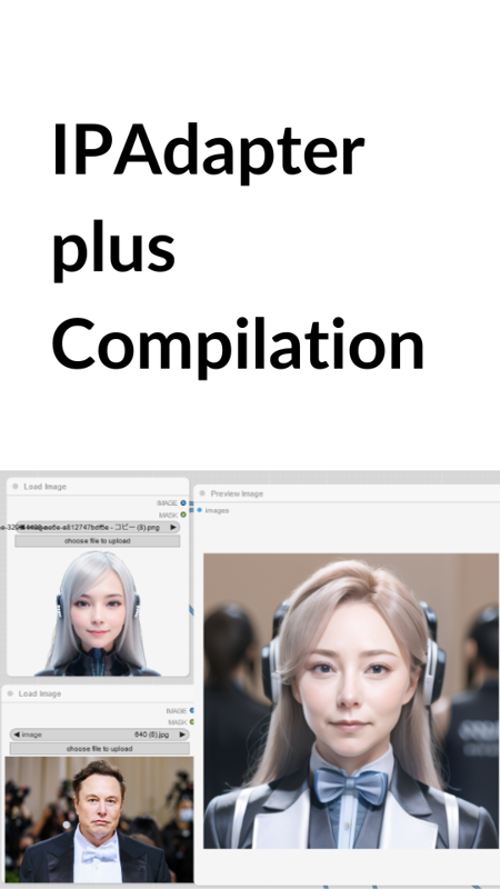 【All in One】IPAdapter plus  compilation - Official github reference | ComfyUI |workflow | controlnet | video | faceswap版本v1.0 (ID: 433292)