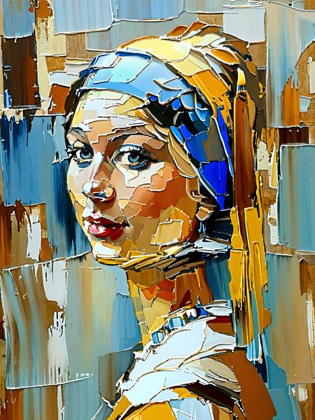 Oil painting thick coating style