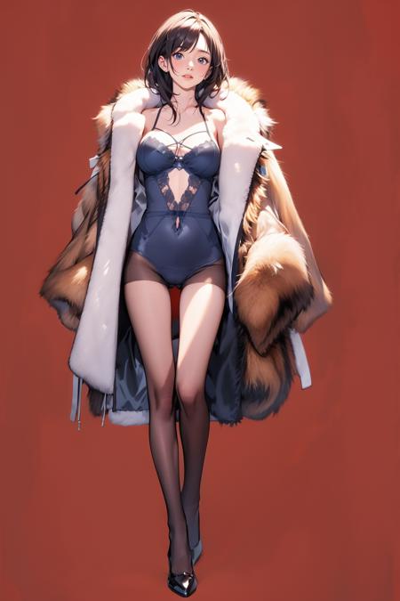 fur coat set