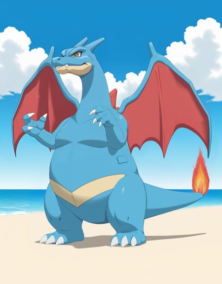 Feraizard / Feraligatr + Charizard - Pokemon (Infinite Fusion) - SDXL(Pony)版本v1_pindigoxl (ID: 1125336)