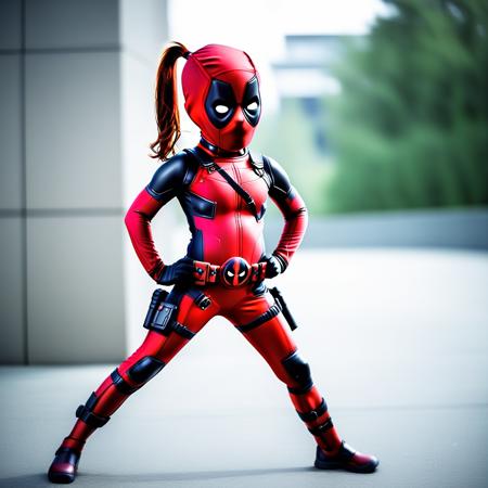 Lady Deadpool with Red Hair