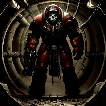 Grimdark Human Heavy Armor Suit - Warhammer 40,000