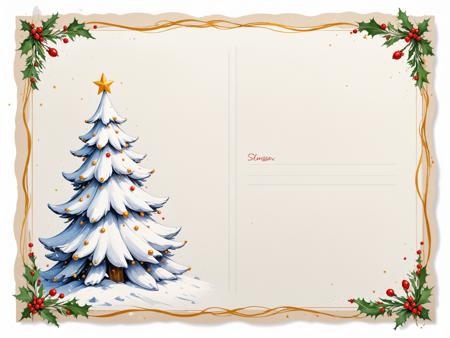 ? Christmas Postcard Template - Print your own generated X-mas card! ? [SDXL]