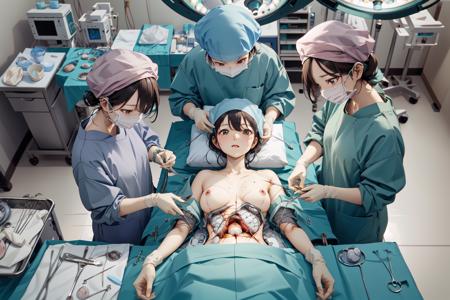 Multi-Girl Surgery Scene