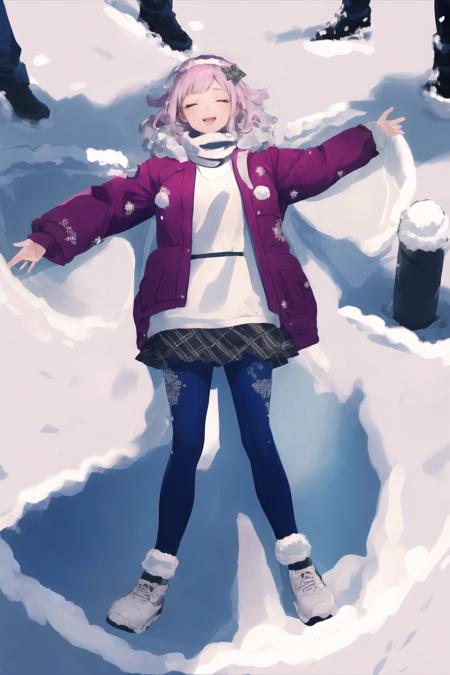 Snow angel pose