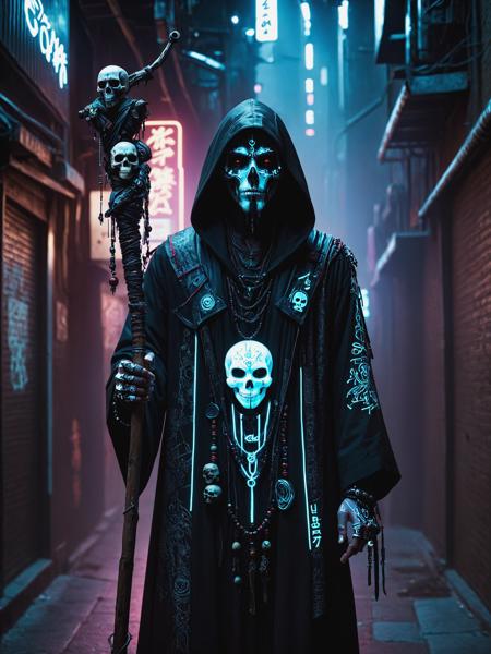 Neon Cyberpunk - Techno-Mages FLUX, SDXL & SD1.5