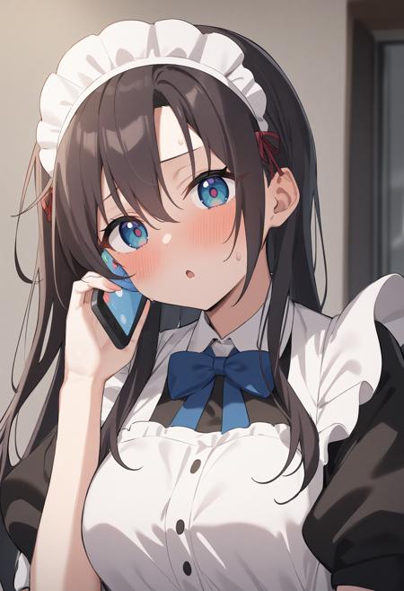 [SDXL&Pony] talking on phone / 電話 / 通話 / もしもし版本Animagine v1.0 (ID: 654196)