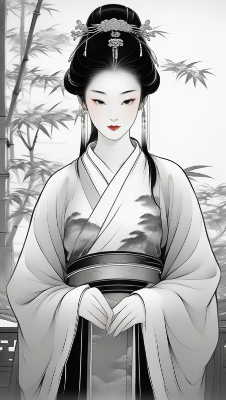 fresh ideas@Line drawing Hanfu beauty