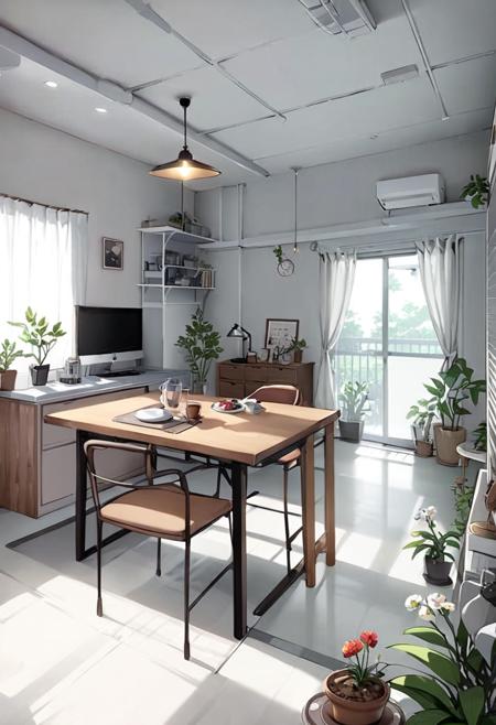 日本の住宅のLDK (living room & dining room & kitchen) SDXL
