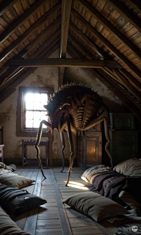 In the attic