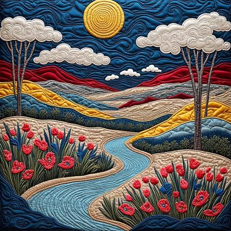 Embroidered Quilting Flux LoRA