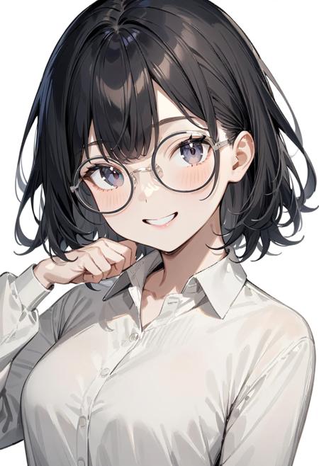 round metal frame glasses1 SDXL
