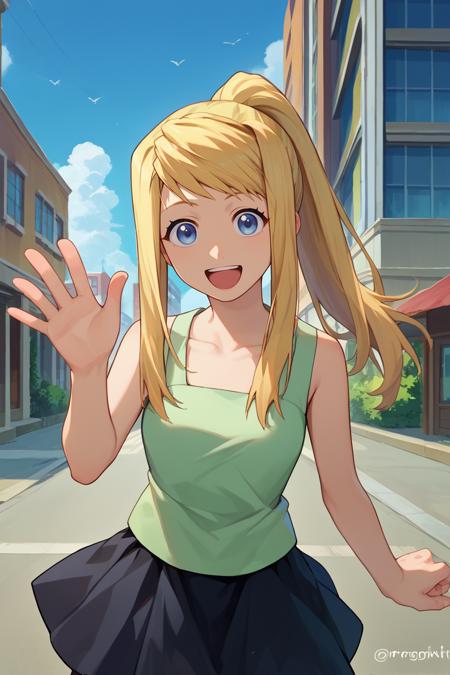 Winry Rockbell/ウィンリィ・ロックベル (Fullmetal Alchemist) SDXL LoRA | 3 Outfits [Pony Diffusion]