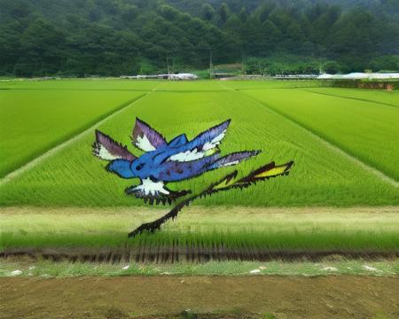 rice paddy art for maps