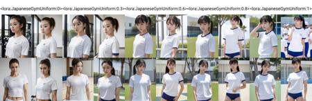 日本の体操服/ Traditional Japanese gym uniforms.