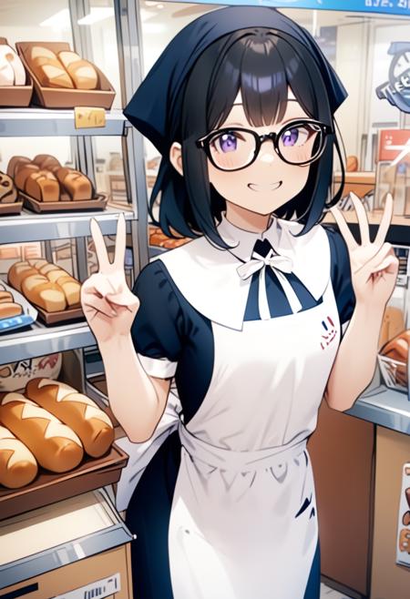某パン屋さんの昔の制服 / A certain bakery's old uniform SDXL