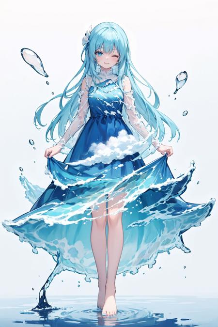 【Concept】Liquid Clothes/Liquid Dress 水裙版本v2.0 (ID: 151723)