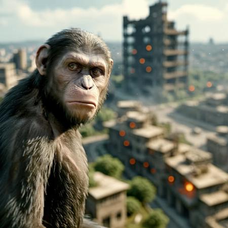 Caesar - Planet of the Apes franchise 2010s - SDXL