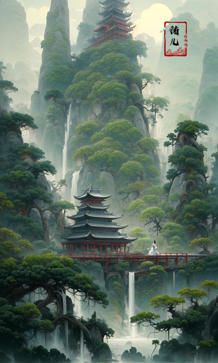绪儿-【古风松】【 Gufeng pine 】 theme scenery