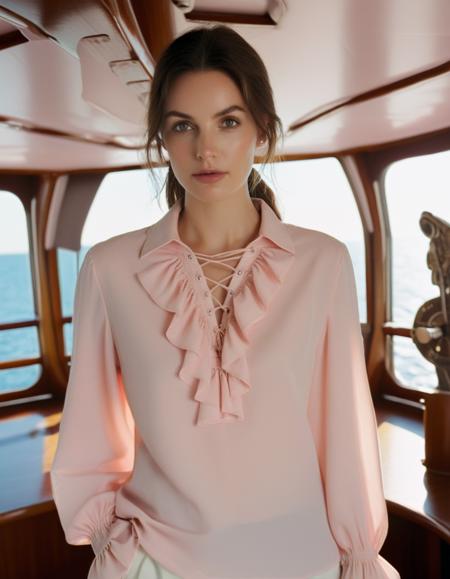 Pirate Shirt / Poet Shirt / Laced-up Ruffle Shirt - SDXL