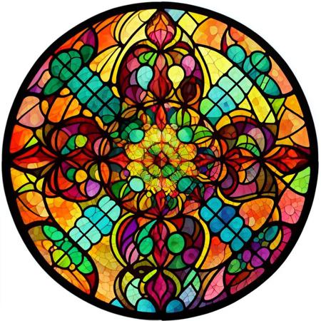 Stained glass circle