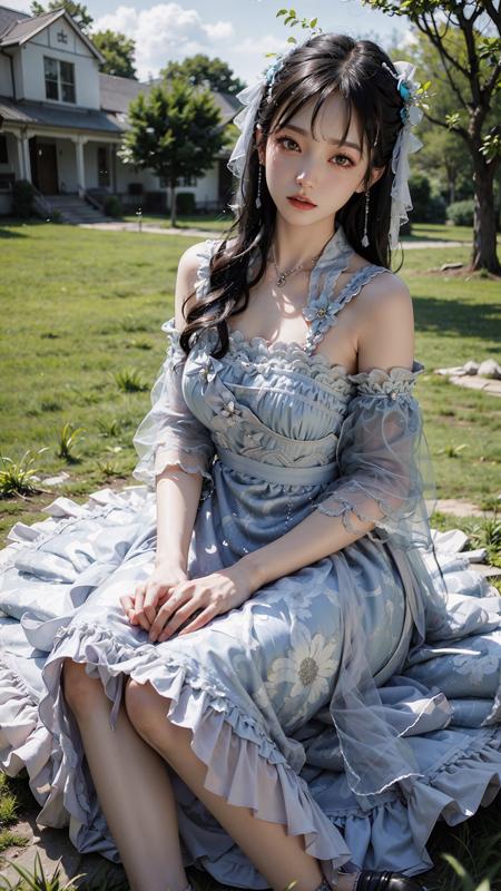 【南国慕蝶】Dress No.10 Cyan Dress