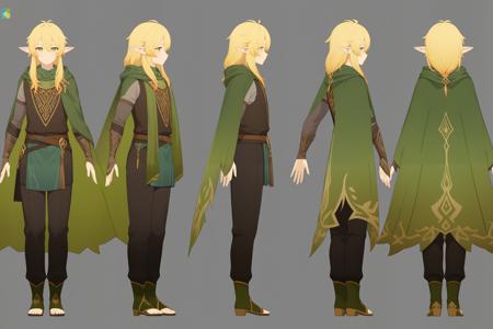 F1/XL Anime Model Turn, Multi-View, Turnaround, Model Sheet, Character Design