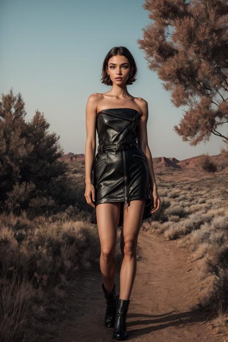 ?Hot for Teacher? Latex Button up - Mini Dress Collection版本Leather Moto Minidress (ID: 317956)