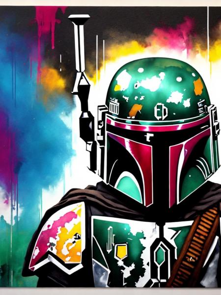 Mandalorian Graffiti Art