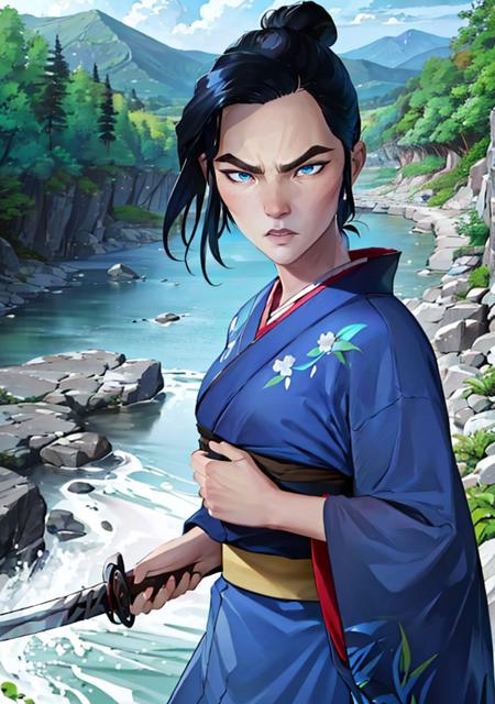 Mizu - Blue Eye Samurai - Character by YeiyeiArt