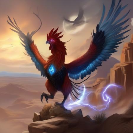 Magic Creatures: cockatrice! SDXL1.0