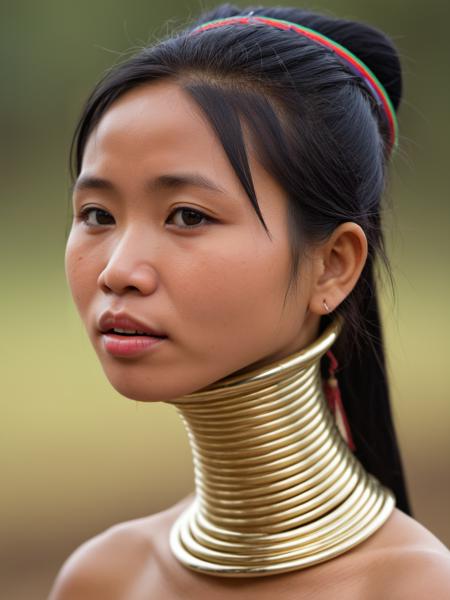 Neck Rings - Kayan People Myanmar (Padaung) SDXL & Pony