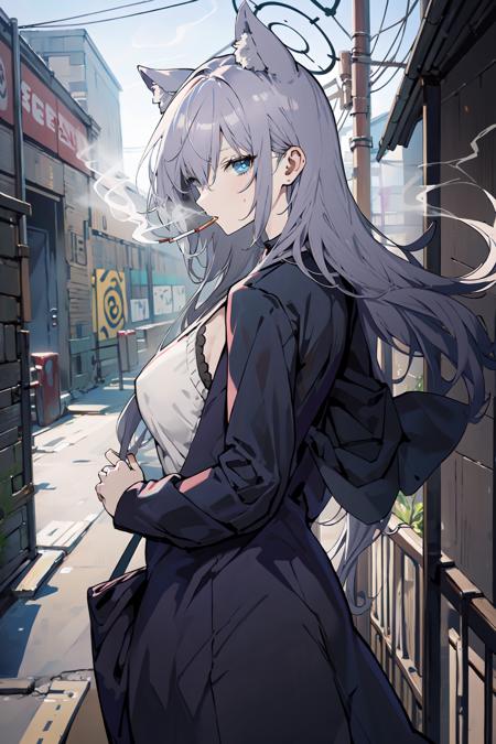 吸烟少女smoking girl Lora