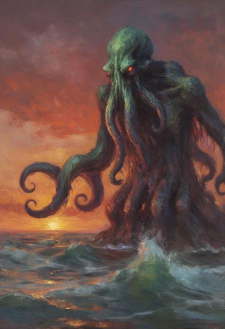 Eldritch Impressionism oil painting