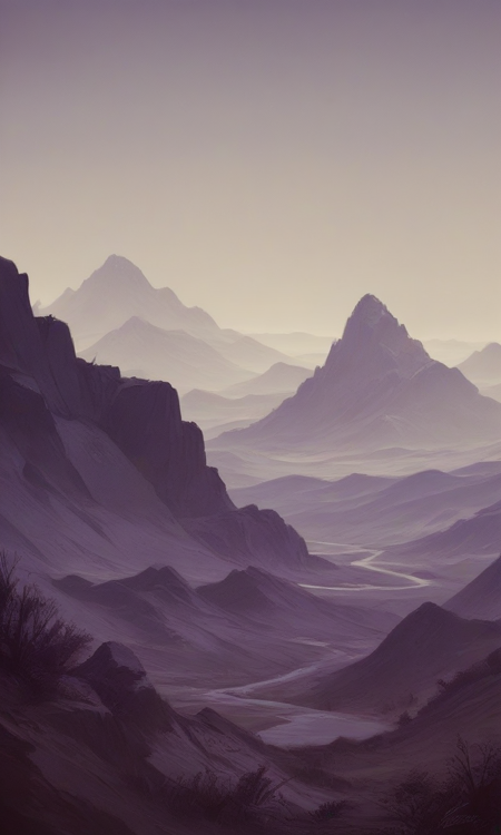 Purple, Blue and Brown