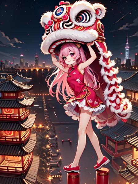 girl like lion dance
