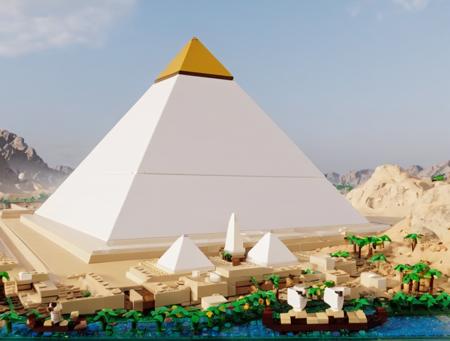 Unweathered Giza Pyramids