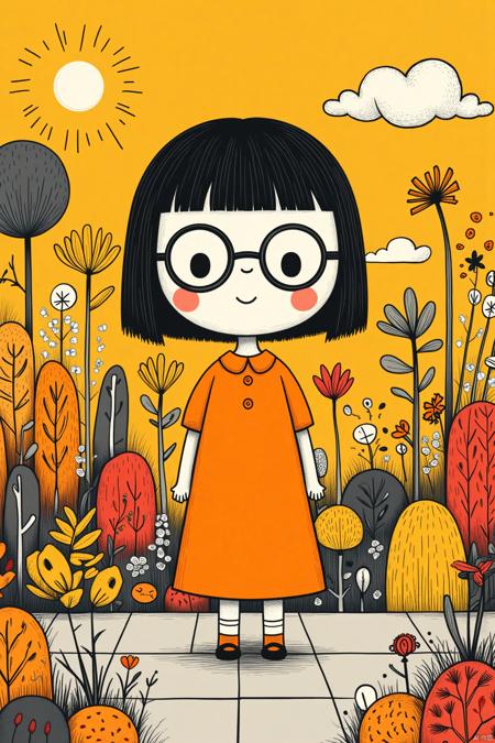OB俏皮手绘插画Cute hand-drawn illustrations