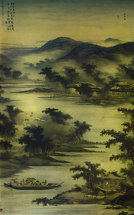 写实古代名家水墨国画