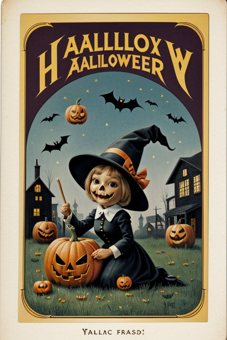 Halloween postcards from the early 1900s