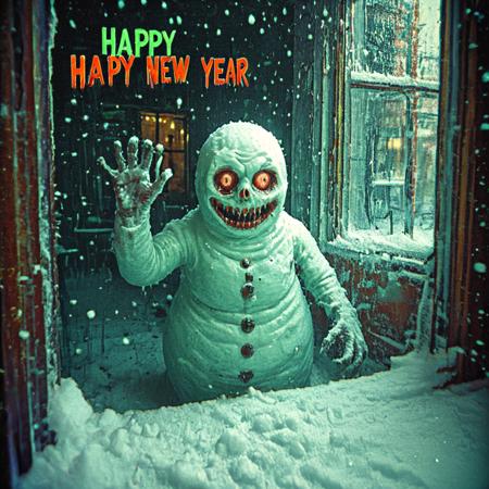 Horror Snowman Happy New Year! [SDXL]