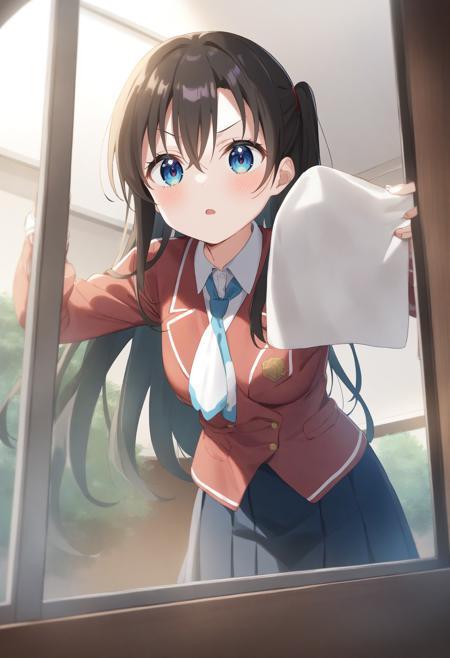 rag / cleaning windows  / 窓拭き / 雑巾がけ