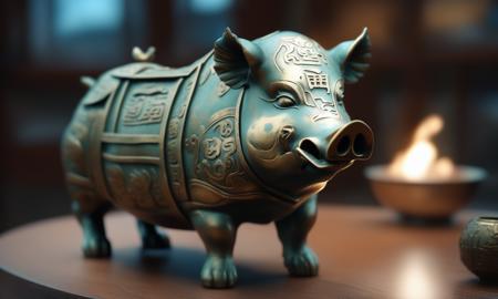 XL Realistic bronze art style
