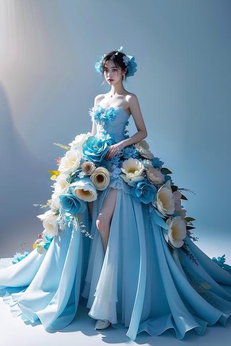 JAY - BLUE FLOWER DRESS